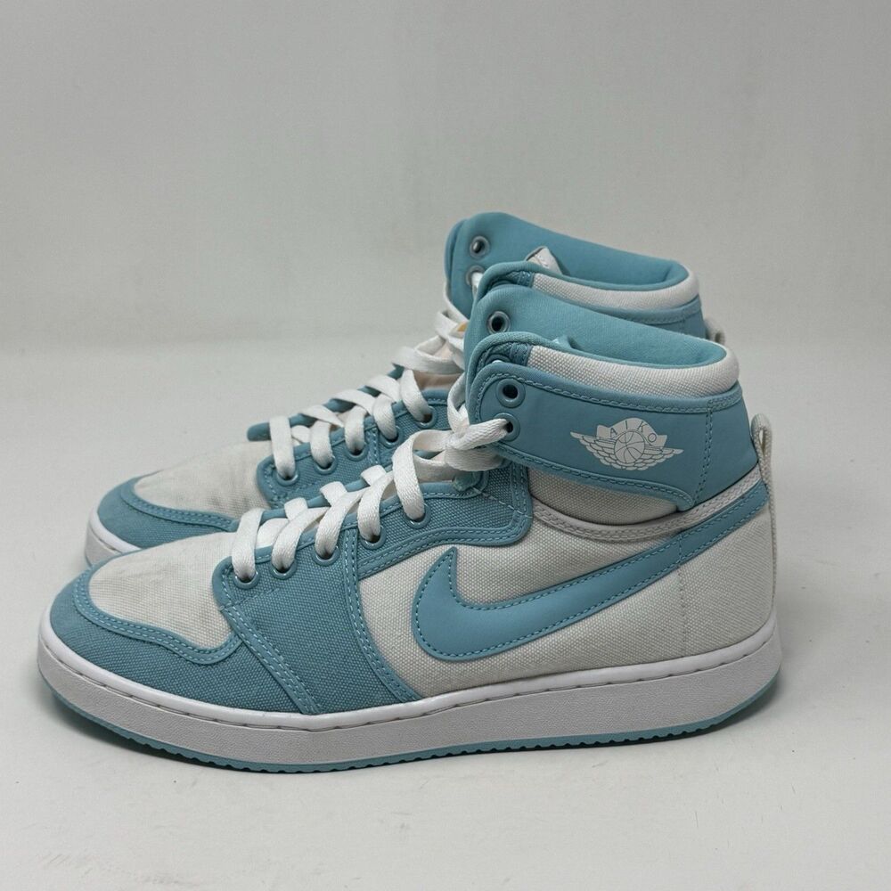 Air Jordan 1 Retro KO AJKO Sneakers Mens 7.5 Bleached Aqua White High Top Shoes - Picture 2 of 16